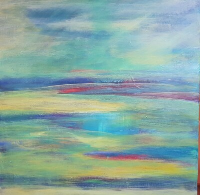 Landschaft 
Acryl auf Leinwand 
