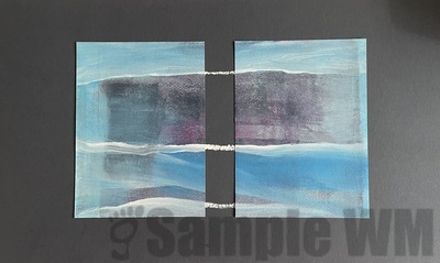 Getrennte Welt
Acryl auf Papier 
